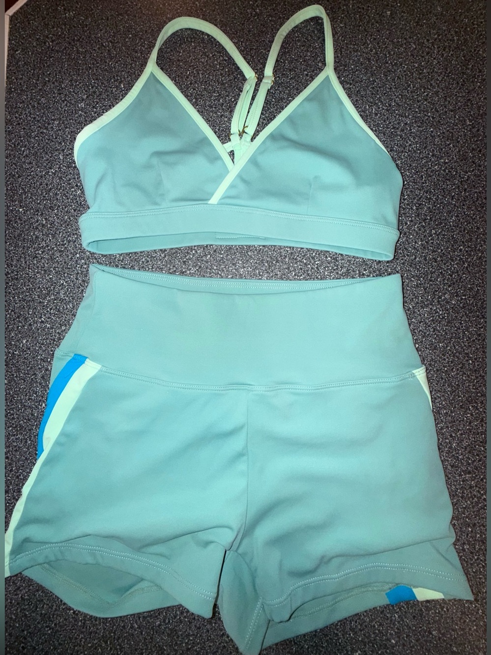 Honeycut Dance 2 Piece Dance Set Teal/Green/Blue Size Adult XS